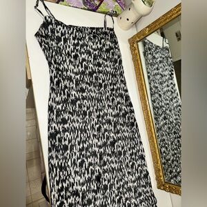 Black and White Patterned Dress